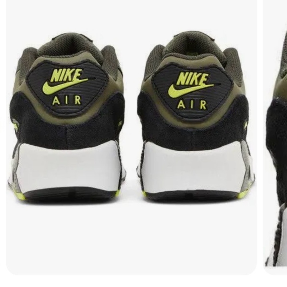 Nike Air Max 90 Leather GS - Black and Green - Picture 9 of 11